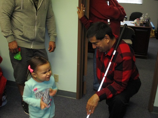 Pete and a little girl